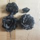 thumbnail image 3 of 5 broches de rosas artificiales con forma de flor, pinzas para el pelo, joyería decorativa, accesorio para ropa funeraria (negro), 3 of 8