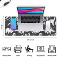 thumbnail image 5 of Long Mouse Pads for Desk,Black and White Dinosaur Pattern Desk Mats on Top Of Desks, Desk Mouse Pad Extra Large with 3mm Non-Slip Base and Stitched Edge for Gaming,Office,Work,Home 31.5"x11.8", 5 of 6