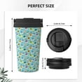 thumbnail image 3 of Uemuo World Travel1 Print Carry Insulated Coffee Mug, Travel Mug with Hidden Handle, Insulated Coffee Flask, Leak-proof Travel Mug Insulated Mug for Office, 3 of 8