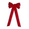 thumbnail image 3 of Adorno de árbol de Navidad con lazo rojo, lazo decorativo de cinta, lazo de terciopelo para 60 cm, 3 of 9