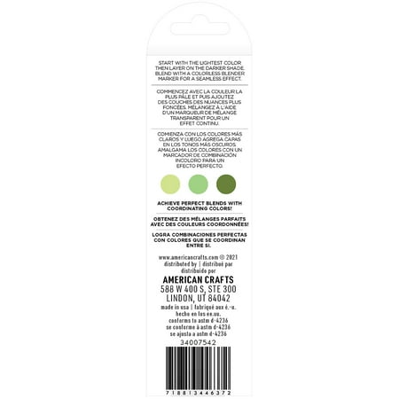UPC: 0718813446372 | AC Sketch Markers Dual-Tip Alcohol Markers 3/Pkg-Frosted Sage