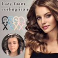 thumbnail image 4 of Rizador de pelo sin calor para cabello largo, rulos de cinta de seda sin calor para un peinado cómodo durante la noche, color negro., 4 of 5