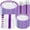 Clear Purple, variant on 210 Pcs Clear and Black Plastic Plates, Halloween Disposable Dinnerware Set, Include 30 Dinner 30 Dessert Plates,30 Plastic Cups 9 OZ,30 Pre Rolled Napkins with Cutlery for New Year