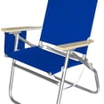 thumbnail image 3 of Copa Big Tycoon 4 Position Folding Aluminum Beach Lounge Chair, Blue, 3 of 4