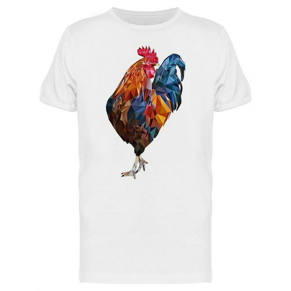 Geometric Rooster T-Shirt Men -Image by Shutterstock, Male Small