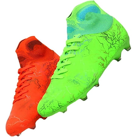 

Unisex‘s Fashion High-Top Training FG Cleats Long Studs Football AG Soccer Shoes