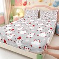 thumbnail image 4 of Manfei Cartoon Christmas Santa Claus King Sheets,Winter Holiday Bedding,4pcs,1 Flat Sheet,1 Fitted Sheet and 2 Pillowcases, 4 of 6