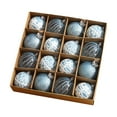 thumbnail image 2 of 16 piezas de adornos de bolas de Navidad BLESIY decoraciones irrompibles para árboles de Navidad Azul, 2 of 8