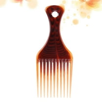 PENIKOKO Wide Tooth Hair Pick Comb Plastic Styling Tool Coffee Color 1 Set for Curly Hair