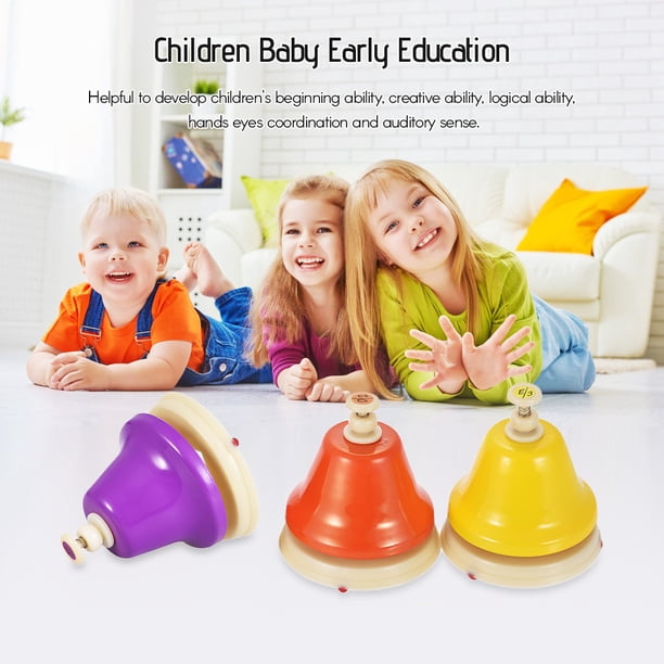 Goki Campanas Musicales Para Niños - Juego De 8 Instrumentos De Metal Y Plástico, Educación Temprana Y Talento Musical, Desde 3 Años