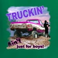 thumbnail image 2 of Wild Bobby, Truckin Ain't Just For Boys, Cars and Trucks, Women Graphic Long Sleeve Tee, Kelly, XX-Large, 2 of 4
