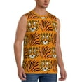 thumbnail image 2 of Bingfone Tiger Pattern Men's Tank Tops Workout Sleeveless Tee Shirts Running Beach Tanks for Men-Large, 2 of 8