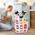 thumbnail image 5 of Yayeee Freestanding Laundry Hamper with Handle Collapsible Large Storage Basket for Clothes, Colorful Jam, 5 of 7
