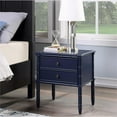 thumbnail image 4 of Comfort Pointe Ellison Bleu Minuit Bois Table de Nuit Style Côtier à 2 Tiroirs, 4 of 10