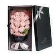 thumbnail image 1 of Ramo de 18 rosas para San Valentín, caja de regalo, jabón con aroma floral, ramos de rosas para ella, mamá, decoración de San Valentín, boda, jabón de baño, arreglos florales de rosas, 14,5 x 7,8 pul, 1 of 2