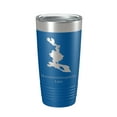 thumbnail image 1 of Mooselookmeguntic Lake Map Tumbler Travel Mug Insulated Laser Engraved Coffee Cup Maine 20 oz Royal Blue, 1 of 1