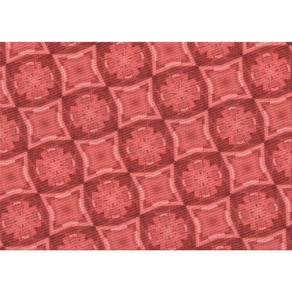 Ahgly Company Indoor Rectangle Patterned Ferrari Red Area Rugs, 2' x 3'