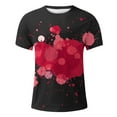 thumbnail image 2 of Sngxgn T-Shirt Summer Top Print Vintage Casual Short Sleeve T-Shirt(Hot Pink,L), 2 of 3