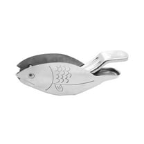 Stainless Steel Manual Lemon Juicer, Fish Shape Handheld Fruit Press for Orange Lime Pomegranate Juice Easy Squeezer No Mess No Seeds
