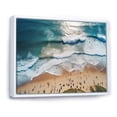 thumbnail image 2 of Designart "Majesty in Blue Aerial Beach Views I" Beach Framed Wall Art - Coastal White Beach & Ocean Entryway Framed Wall Art, 2 of 6