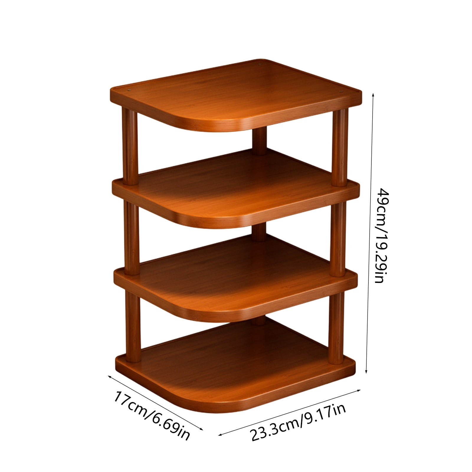 Werulen Wooden Multi Tier Desktop Organizer,Office Desk Storage Shelf for Workspace,Home Cup Holder for Countertop,Corner Storage Rack,Household Desk Accessory