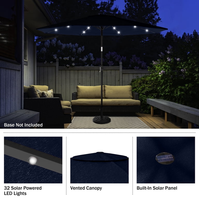 jcpenney pure garden solar light patio umbrella w/ Bulbs Tilt 3-Tiered 9ft 8-Rib Experience the finest in outdoor and patio shading with this 10 ft Sunnydaze Collection Patio Umbrella -