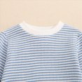 thumbnail image 6 of TOWED22 Unisex Baby Boy Girl Romper Waffle Onesie Clothes Long Sleeve Bubble Oversized Romper Bodysuit Top,Light Blue,3-6 M, 6 of 9