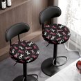 thumbnail image 3 of FUIALDOLG Pink White Awareness Ribbons Polyester Bar Stool Slipcover with Breathable, With Elastic Bands Anti Scratch Bar Stool Covers Round for Kitchen, 3 of 6