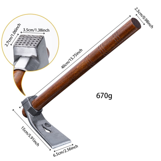 JJKBVCLO 16 Inch Garden Hoe Mini Action Hoe For Loosening Soil And Weeding Knockable And Removable Nails Hand Long Handle W Eed Garden Tool