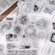 thumbnail image 4 of Sello Estándar Sellos Transparentes Texto Tabla Silicona para Tarjetas Diarios Planificadores, 4 of 9