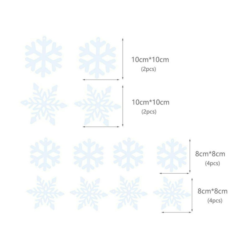 12pcs Plastic Snowflakes Fake Snow Flake Artificial Snow DIY