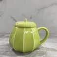 thumbnail image 4 of Tazas de café Bewildely de calabaza de Halloween 300ml cerámica con tapa verde, 4 of 6