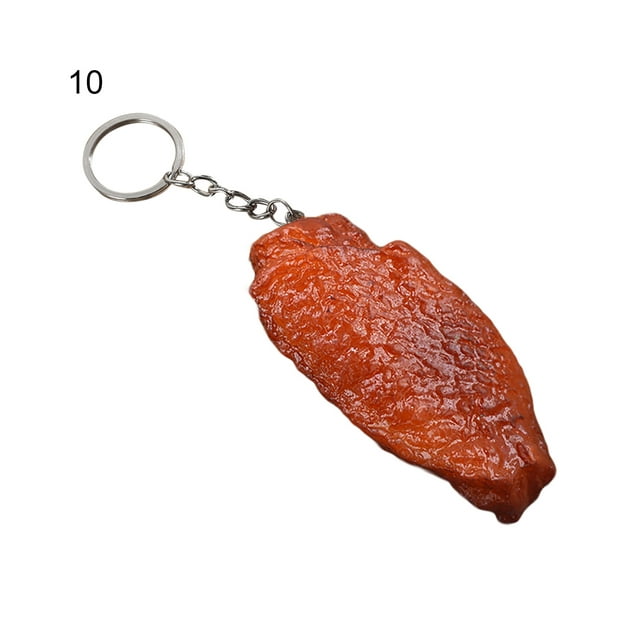 Porte-clés Décoratif Vif Dessin Animé Créatif Baguette Pieds de Cochon Simulation Nourriture Pendentif de Sac à Dos pour Clé de Voiture - 10