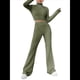 thumbnail image 3 of Conjunto de Pijama de Larga para Mujer, Conjunto de Pijama Informal de 2 Piezas, Ropa de Dormir de Otoño Verde XS, 3 of 8