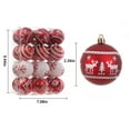 thumbnail image 3 of Christmas Decorations Glass Christmas Tree Ornaments - 60mm/2.36" [24 Pieces] Decorated Balls from PHIGZNT Seamless Hanging Holiday Decor (Bafflo Plaid with White Snowflakes), 3 of 7