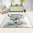 thumbnail image 3 of Dreamtimes Lightweight Soft Area Rugs, 80 x 58 inch（6'8" x 4'10"） Baby and Mom Koala with Wreath Floor Mat for Kids Playing Room Hardwood Floor Living Room Nursery Rugs, 3 of 6