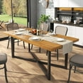 thumbnail image 7 of Blotout 71"x 36" Solid Wood Dining Table for 6-8 People, Rustic Farmhouse Large Dinner Table, X-Shaped Metal Legs, Rectangular Kitchen Table, Office, Dining Room, 7 of 7