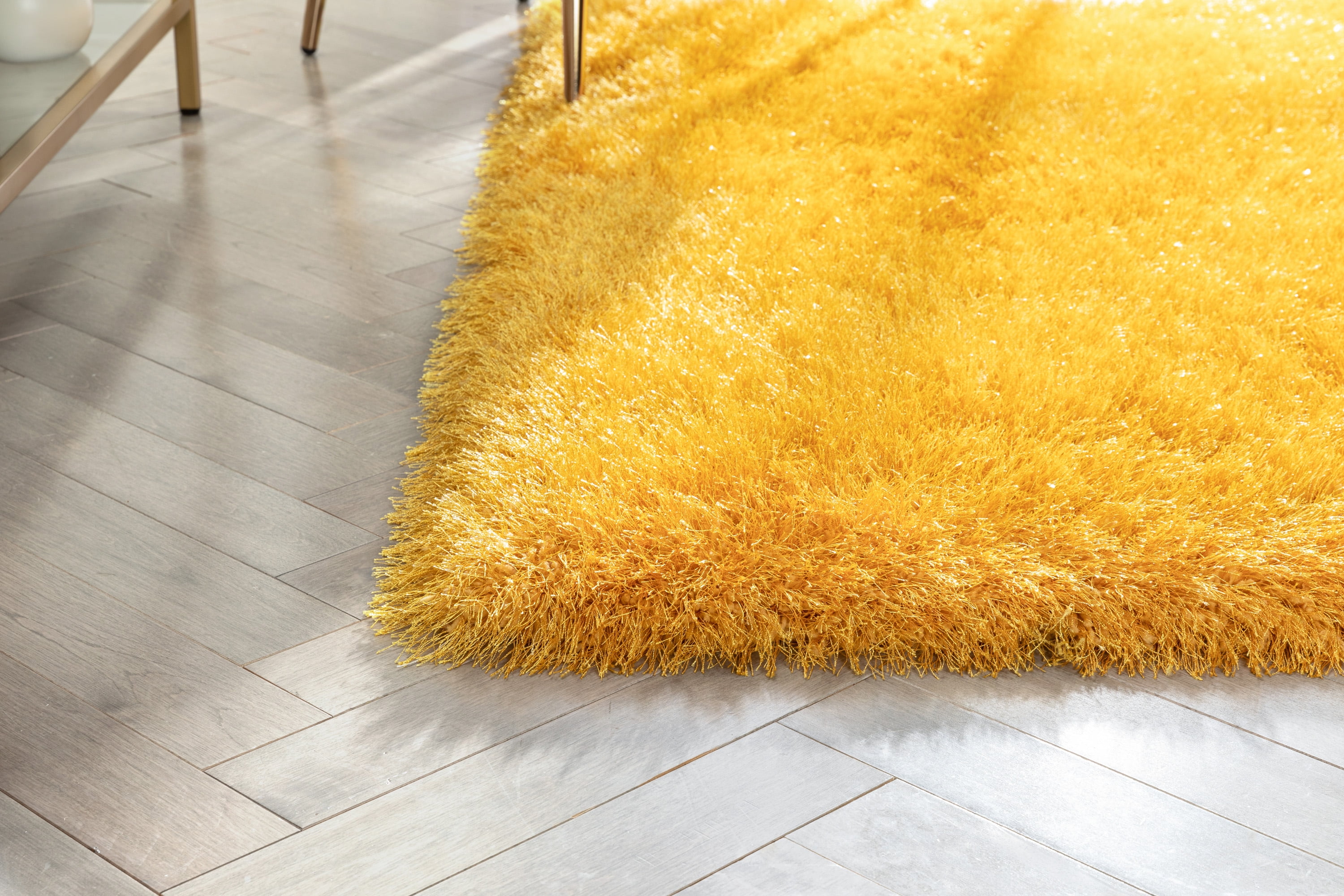 1pc Yellow Orange Shaped Rug 50x80cm (19.7x31.5inch), Soft