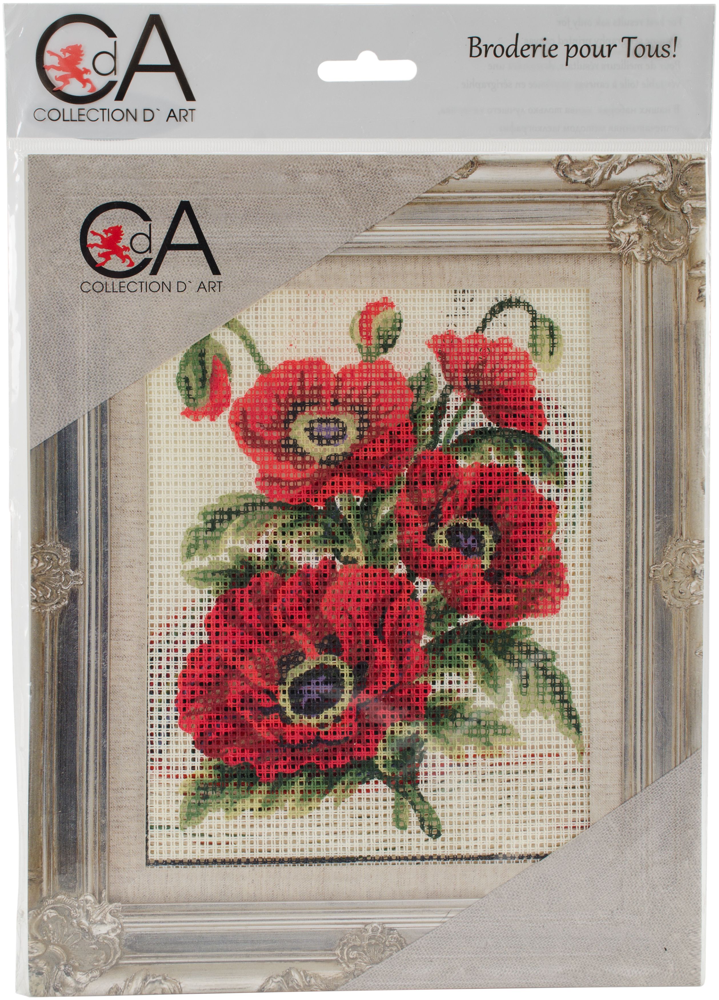 Collection D'Art Stamped Needlepoint Kit 20X25cmPoppies