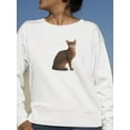 thumbnail image 2 of Cute Abyssinian Cat Studio Photo Sweatshirt Women -Image by Shutterstock, Female 5X-Large, 2 of 4