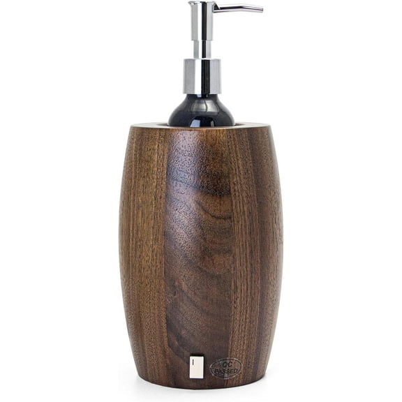 Elitzia Natural Black Walnut Massage Oil Warmer for Gel Lotion Essence Cream Heater Massage Oil Heater Metal Pump Bottles Faster Heating and Insulation Lotion Warmer Heated 122-140°F for Salon ETOH04