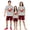 Santa, variant on iHapHap Family Christmas PJs Plaid Short Sleeve 2Pc Sleep Set, Womens S