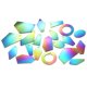 thumbnail image 1 of 20uds Cosido Acrílico Irregular Espejo Pieza Kit Bricolaje Espejo Artificiales Piedras Espejo Cuentas para Noche Vestidos Tela Prenda Arcoíris, 1 of 7