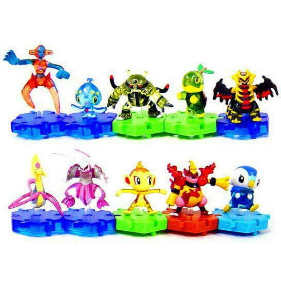 Pokemon Japanese Series 3 Set of 10 Connecting PVC Figures (Translucent)