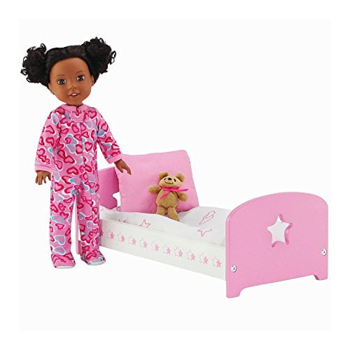 Emily Rose 14 Inch Doll Clothes PJs for Glitter Girls and Wellie Wishers, Footed Doll Pajamas PJs Outfit with Teddy Bear