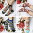 thumbnail image 3 of 6 Pairs/Set Stylish Women Winter Stripes Woolen Thick Warm Middle Tube Socks, 3 of 8