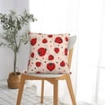 thumbnail image 5 of Yiaed Red Ladybug Print Pillow Covers Super Soft Decorative Square Throw Pillow Covers Case Cushion Covers for Sofa Couch Bedroom Car Decor（No pillow core）-20"x20", 5 of 7