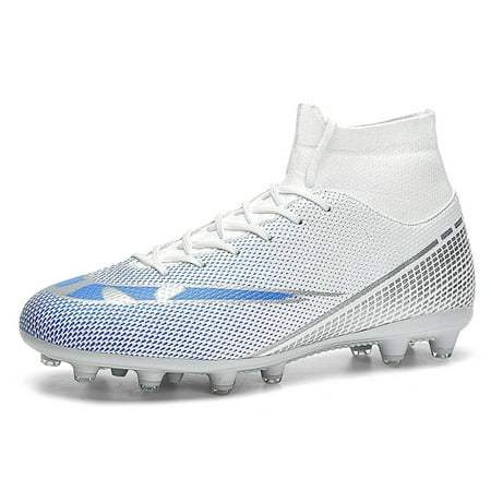 

Men s Athletic Soccer Football Cleats High-Top Football Soccer Shoes Big Boys Athletic Sneaker Shoes for Outdoor/Indoor/Competition/Training for Men White 39