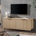 thumbnail image 4 of Miekor Furniture Modern Fluted-Door Minimalist Storage Sideboard – Coastal Oak / Black B5A4406, 4 of 4
