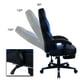 Chaise de Jeu avec Repose-Pieds et Dossier Inclinable, Chaise de Bureau à Dossier Haut Style Course – image 3 sur 7